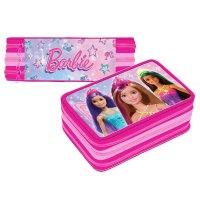 3162: Barbie 3 Zipped Filled Pencil Case (45 Piece)